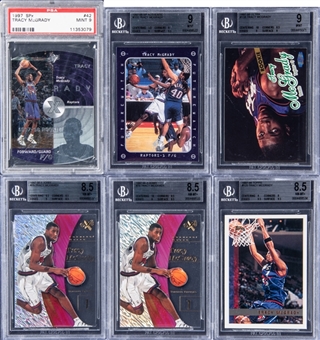 1997-98 Assorted Brands Tracy McGrady Graded Rookie Card Collection (6)